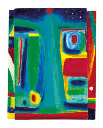 DE MARIA NICOLA Foglianise (Bn) 06/12/1954Testa orgogliosa celeste, 1986olio...