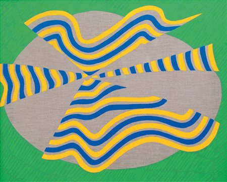 ACCARDI CARLA Trapani 09/10/1924 - Roma 23/02/2014Ombrello giallo blu,...