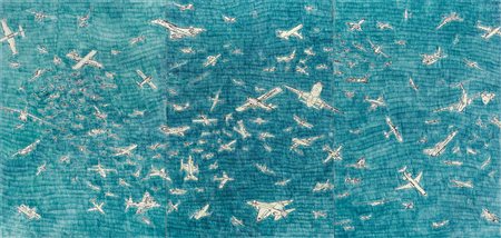 BOETTI ALIGHIERO Torino 1940 - Roma 24/04/1994Aerei, 1983biro blu su carta...