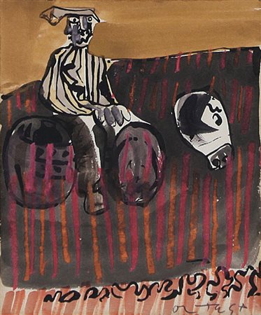 ORTEGA JOSE' Arroba de Los Montes 1923 - Parigi 1991Senza titolotempera...