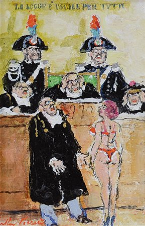 PIACESI WALTER Ascoli Piceno 18/09/1929La parola alla difesa, 2011olio su...