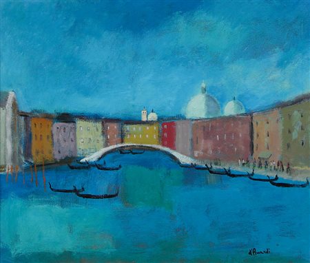 D'ACCARDI GIANRODOLFO Palermo 1906 - Milano 01/09/1993Veneziaolio su tela cm....