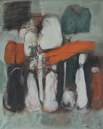 CERETTI MINO Milano 17/02/1930I nomi, studio, 1960olio su tela cm. 100x80,...