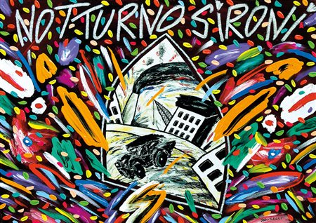 DONZELLI BRUNO Napoli 12/04/1941Notturno Sironi, 2012olio, tecnica mista e...