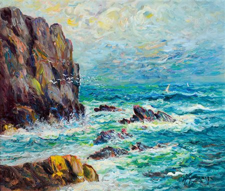 GONZAGA GIOVANFRANCESCO Milano 12/06/1921 - Milano 02/10/2007Mareggiata,...