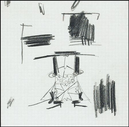 PASCALI PINO Bari 19/10/1935 - Roma 11/09/1968Moschettiere, 1963matita su...