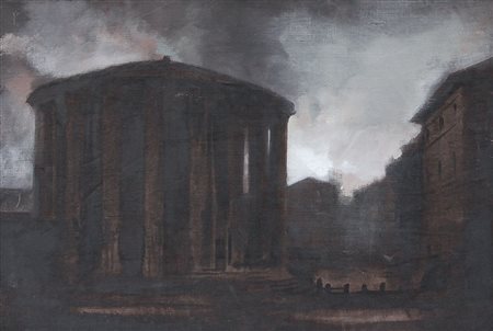 PIGNATELLI LUCA Milano 22/06/1962Tempio di Vesta, 2002olio su telone di...