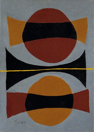 GISCHIA LEON Bax Landes 08/06/1903 - Venezia 1991Il sole e la luna, 1967olio...