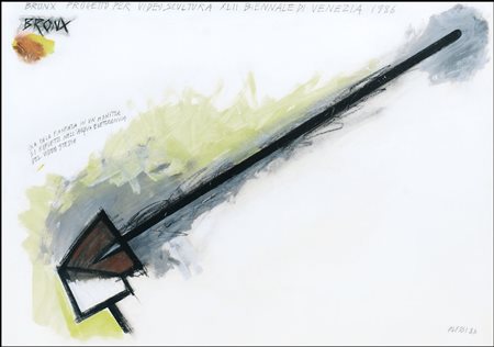 PLESSI FABRIZIO Reggio Emilia 03/04/1940Bronx progetto per video scultura...