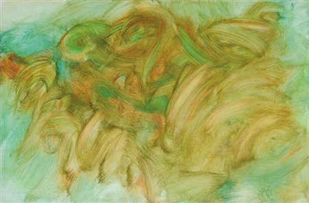 MESSAGIER JEAN Parigi 1920 - 1999Montée d'herbes, 1961olio su tela cm. 60x92,...