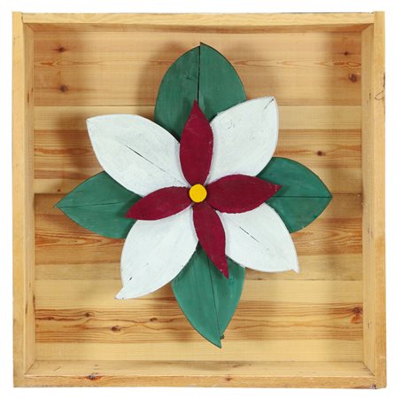 CEROLI MARIO Castelfrentano 1938Le ninfee, 1996scultura in legno dipinto cm....