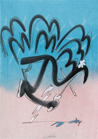 DANGELO SERGIO Milano 1932Gracchiare di corviolio e tecnica mista su tela cm....