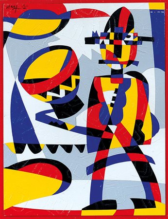 NESPOLO UGO Mosso Santa Maria (Bi) 29/08/1941A 3 coloriacrilici su legno cm....