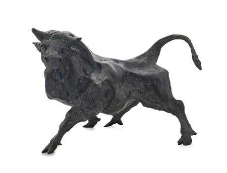 MURER AUGUSTO Falcade 1922 - Falcade 1985Toro, (1977)scultura in bronzo cm....