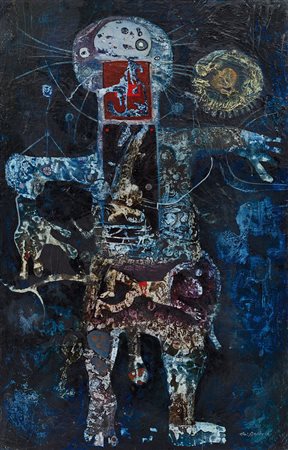 PERSICO MARIO Napoli 1930Giovane guerriero...., 1960olio su tela cm. 110x70,...