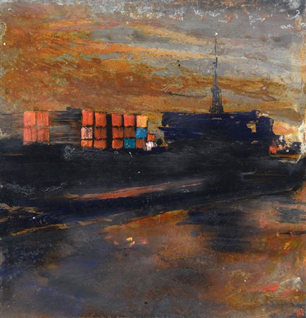 BUSCI ALESSANDRO Milano 1971VG 014, 2011smalti su ferro cm. 40x40, firma al...