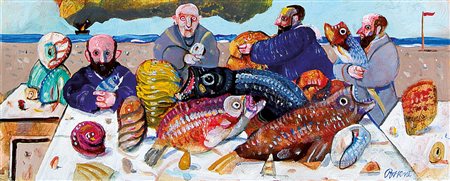 POSSENTI ANTONIO Lucca 11/01/19334 marinaiolio su cartone telato cm. 21x50,...