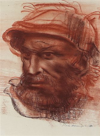 ANNIGONI PIETRO Milano 07/06/1910 - Firenze 28/10/1988Voltosanguigna su carta...