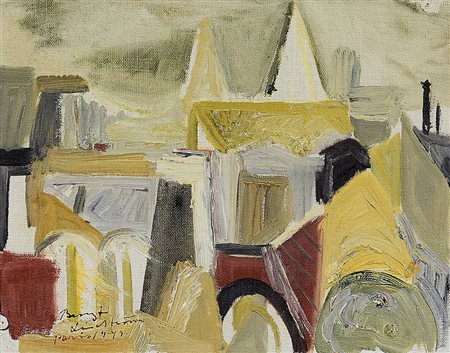 LINDSTROM BENGT Stoccolma 1925 - Njurunda 30/01/2008Paesaggio, 1949olio e...