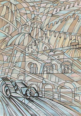 BONETTI UBERTO Viareggio 31/01/1909 - Viareggio 10/04/1993Senza titolotempera...