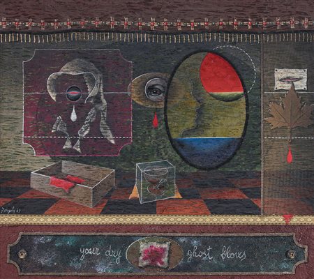 FERGOLA SERGIO Napoli 1936Interno, 1985olio su tela cm. 90x100, firma e anno...