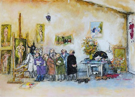 PIACESI WALTER Ascoli Piceno 18/09/1929Genio e supervisori, 2011olio su...