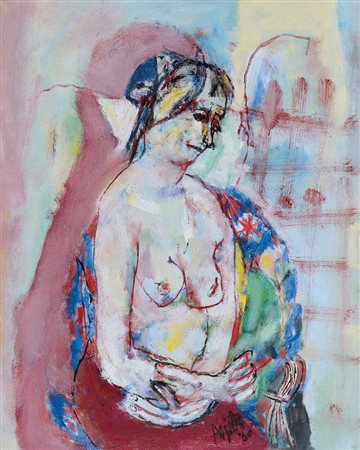 PAJETTA GUIDO Monza (Mi) 08/02/1898 - Milano 15/02/1987Donna a seni nudi e...