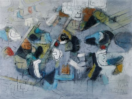 KODRA IBRAHIM Ishmi (Albania) 1918 - Milano 08/02/2006Paesaggio, 1964olio su...