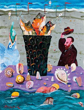 POSSENTI ANTONIO Lucca 11/01/1933Bon tonolio su cartone telato cm. 40x30,...