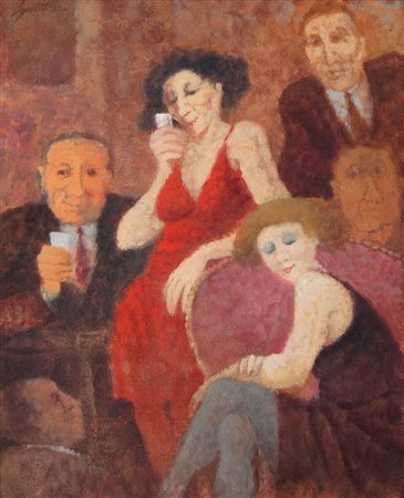 SQUILLANTINI REMO Stia (Ar) 1920 - Firenze 06/08/1996Figure al barolio su...