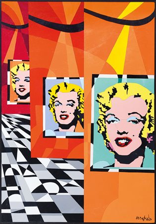 NESPOLO UGO Mosso Santa Maria (Bi) 29/08/1941Three Marilynacrilici su legno...