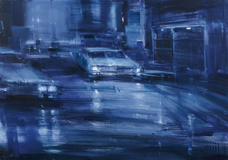 PAPETTI ALESSANDRO Milano 12/03/1958Notte, 2012olio su tela cm. 70x100, firma...