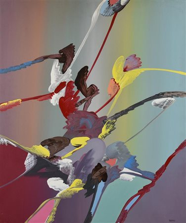 Nicola Naimo SENZA TITOLO, 1977 olio su tela, cm 70x60 firma sul retro: firma...