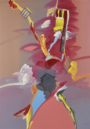 Nicola Naimo SENZA TITOLO, 1977 olio su tela, cm 70x50 firma sul retro: firma...