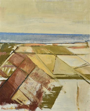 Tano Santoro SENZA TITOLO, 1970 olio su tela, cm 60x50 firma sul retro: firma...