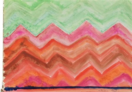 Dando DUNA tecnica mista su carta, cm 34,7x50,2 firma e titolo