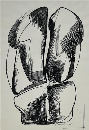 Mario Molteni SENZA TITOLO, 1977 pennarello su carta, cm 40x27 firma e data