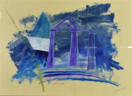 Nicola Maria Martino JONICA tecnica mista su carta, cm 50x70 firma e titolo