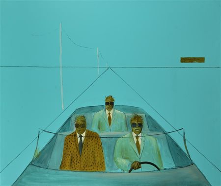 F. Balducci DEREGULATION, 2000 tecnica mista su tela plastificata, cm 125x155...