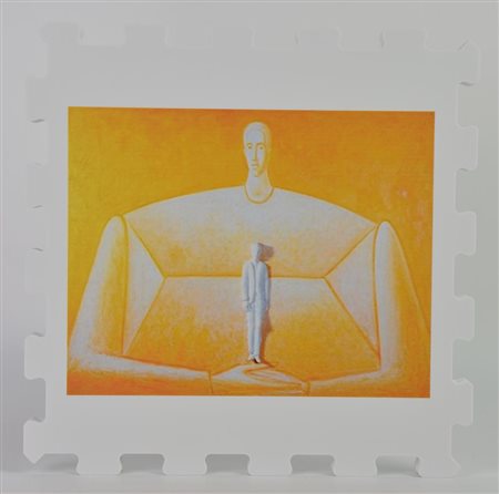 Roberto Barni FANETE stampa UV su FX high quality bianco, cm 21x21x1,3; es....