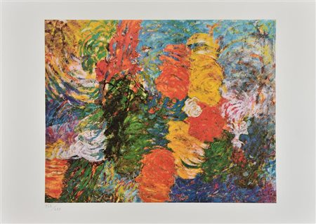 Gianni Dova SENZA TITOLO (ASTRATTO) litografia, cm 50x70; es. XLII/LXX sul...
