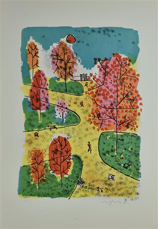 Franco Rognoni SENZA TITOLO litografia, cm 70,5x49,5; es. 75/100 firma e...