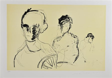 Ernesto Treccani SENZA TITOLO litografia, cm 50x70; es. 21/100 firma e tiratura