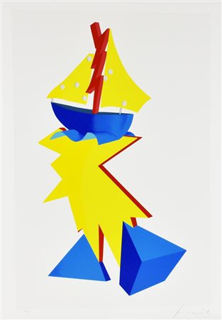 Innocente (Dino Scardoni) SENZA TITOLO serigrafia su carta, cm 100x70; es....