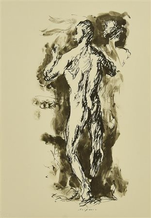 Luigi Bonichi Scipione FIGURA fotolitografia su carta Fabriano, cm 28,5x20;...