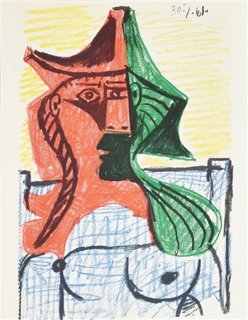 D'apres Pablo Picasso SENZA TITOLO, 1962 fotolitografia estratta da Edizioni...