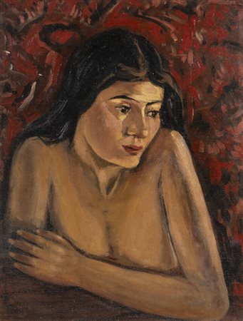 FELICE VELLAN<BR>Torino 1889 - 1976<BR>"Omaggio a Gauguin"