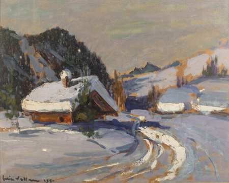 FELICE VELLAN<BR>Torino 1889 - 1976<BR>"Impressione in Diableret-Aigle (Svizzera)" 1930