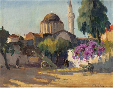 FELICE VELLAN<BR>Torino 1889 - 1976<BR>"Minareto" 1940