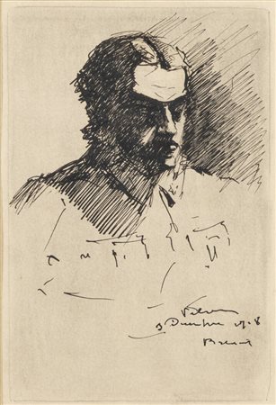 FELICE VELLAN<BR>Torino 1889 - 1976<BR>"Ritratto" Dicembre 1918